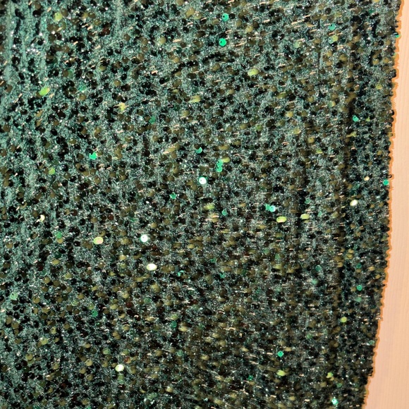 Glamorous Dark Green Sequin Midi Dress - Picture 3 of 7